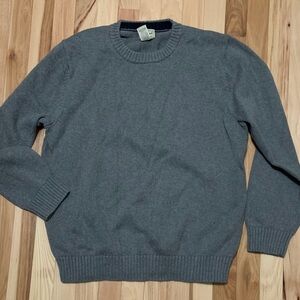 Gray L. L. Bean 100% Cotton Sweater